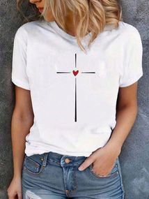 Футболка женская с принтом повседневная S Белая