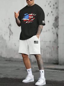 Комплект футболка та шорти ДТФ (оверсайз)