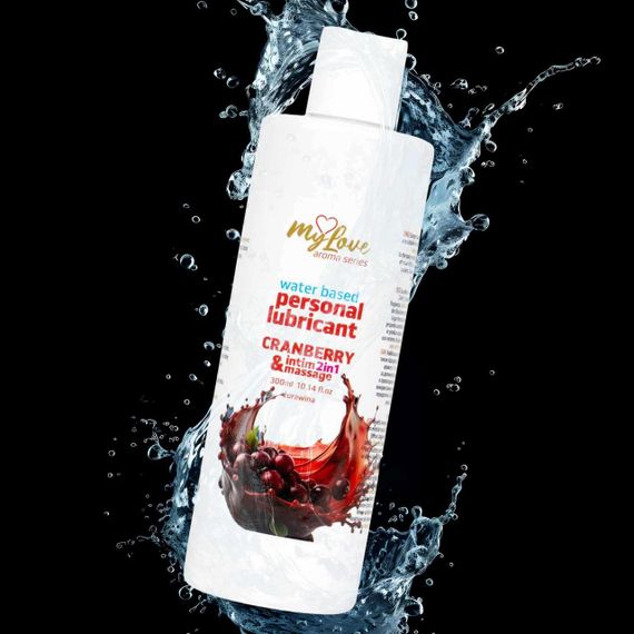 2в1 лубрикант та масажний гель - MyLove Aroma Series Intim&Massage Cranberry, 300 мл Sex Aura | Зображення 3