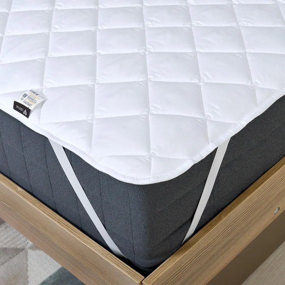 Пилозахисний наматрацник-чохол для ліжка, Вологостійкий чохол на ліжко з гумками 181х201 см | Зображення 2