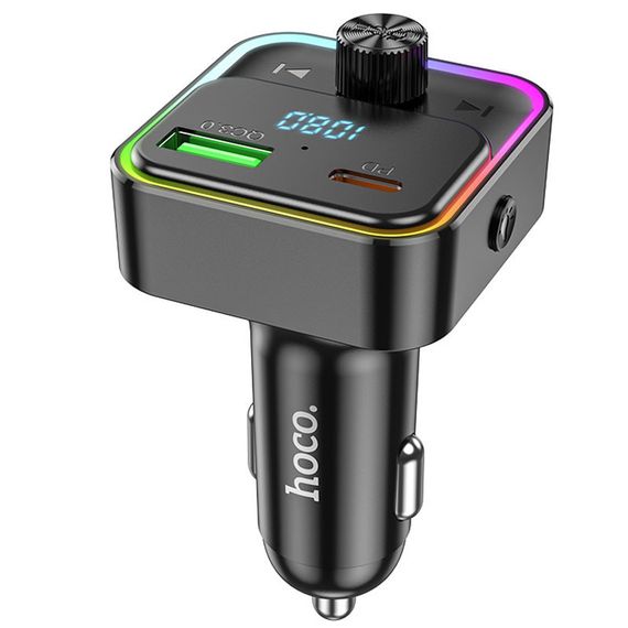 АЗП FM модулятор Hoco E81 Fantasy 30W (1USB-A/1C) Black | Зображення 2