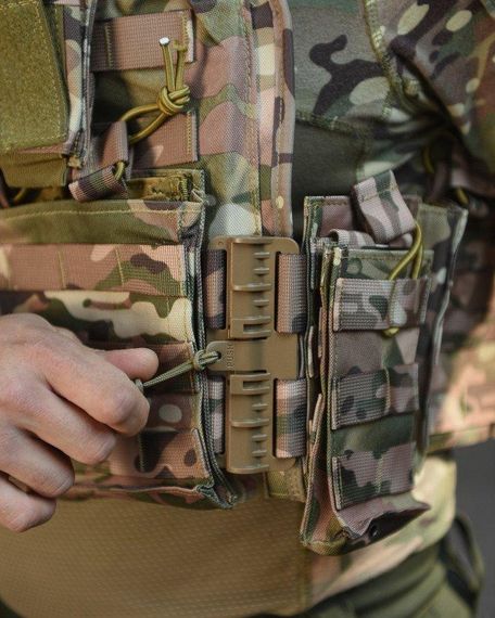 Плитоноска ZVER Мультикам зі швидким скиданням. MOLLE 11 підсумків ВТ4749 | Зображення 8