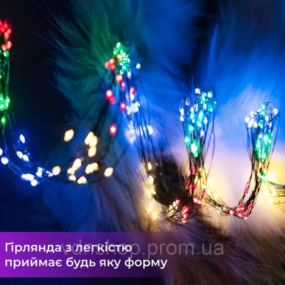 Гирлянда светодиодная конский хвост GarlandoPro 200LED Роса 2м 10 линий 173309ML | Зображення 2