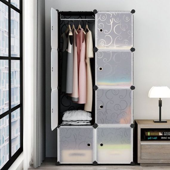 Складной шкаф Storage Cube Cabinet МР 28-51 Пластиковый шкаф – органайзер для вещей, 146х76x37 см | Зображення 1