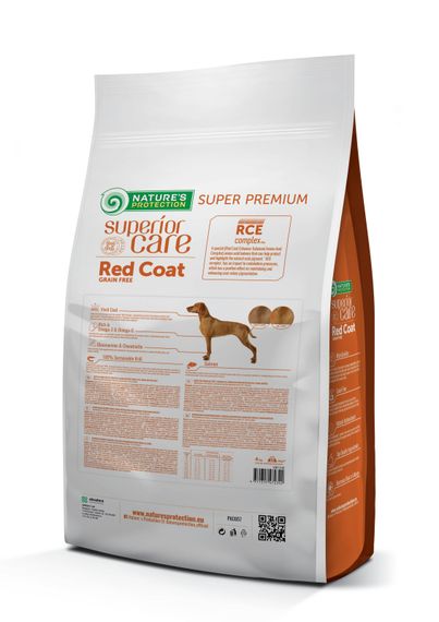 Nature's Protection Superior Care Red Coat Grain Free Adult All Breeds with Salmon Сухий корм для собак з рудою шерстю 4 кг | Зображення 1