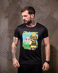 Тактическая потоотводящая футболка Де я black ПП7852