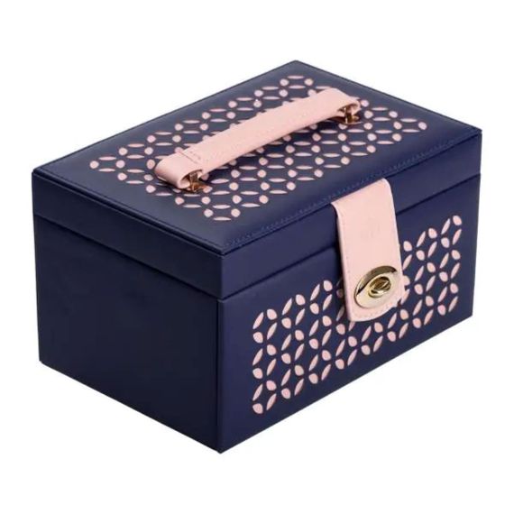 Скринька для прикрас з еко шкіри 3 яруси з дзеркалом органайзер для ювелірних виробів HP-5-17BL | Зображення 6