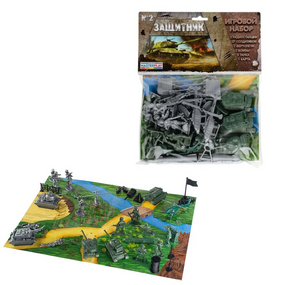 Дитячий набір солдатиків "Захисник" №2 1-043, 27 солдатиків в наборі