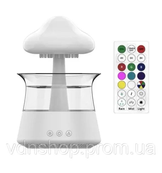 Атмосферний ультразвуковий зволожувач повітря гриб Rainfall з ефектом дощу. Нічник зволожувач повітря Doctor-101 з підсвіткою | Зображення 5