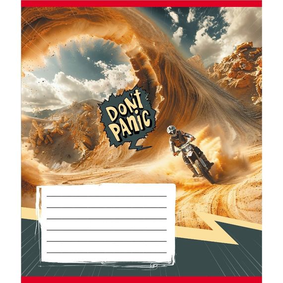 Зошит загальний "Без паніки" 048-590173K-1 в клітинку, 48 аркушів