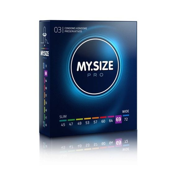 Презервативи ультратонкі латексні My.Size Large 69 мм (ціна за упаковку, 3 шт.) Sex Aura