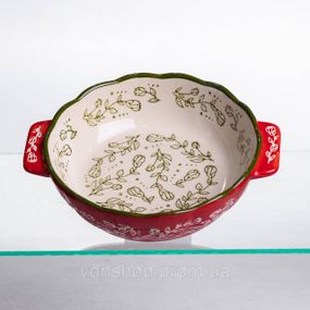 Форма для запікання Vintage Ø17 (см) кругла форма для випікання в духовці з ручками Червона HM04-05