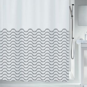 Шторка для ванної та душу Spirella Vagues 180x200 см, водовідштовхувальна поліестер, 10.20160