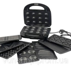 Электрическая бутербродница мультимейкер 8 в 1 Rainberg RB-2283 3000Вт со сменными насадками NK-47