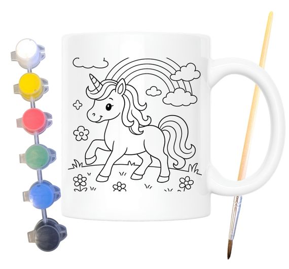 Набор для творчества кружка раскраска Сказочный Единорог 330 мл белая (КР0132) | Зображення 1