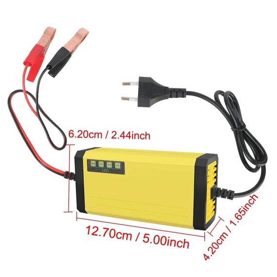 Зарядний пристрій 12 V 2 A з імпульсним ремонтом для мокрих/сухих олив'яно-кислотних АКБ авто та мото LED-дисплей EU Plug | Зображення 4