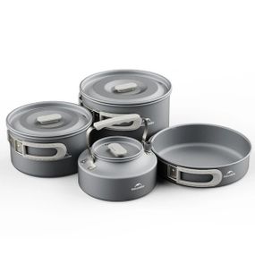 Набір посуду Naturehike CNK2450CF01 2 каструлі, чайник, сковорідка JM-89