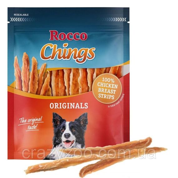 Ласощі для собак Rocco Chings філе курки 200 г 006812 ЦІНА ЗА 1 КГ | Зображення 1