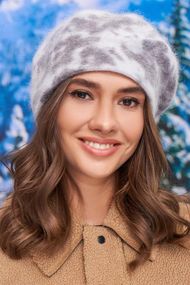 Классический пушистый берет (6010-2) графит