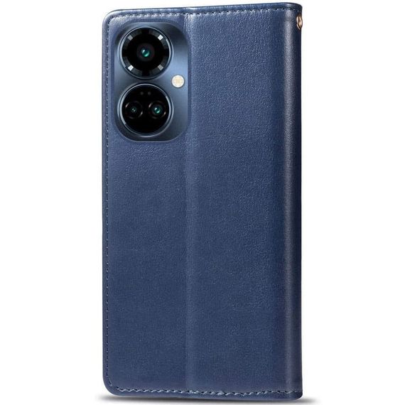 Шкіряний чохол-книжка GETMAN Gallant (PU) для TECNO Camon 19 Штучна шкіра, Слот для візитки, Синій | Зображення 1