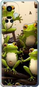 Чехол на Tecno Camon 19 Pro (CI8n) Жабки "5656u-2766-17620"