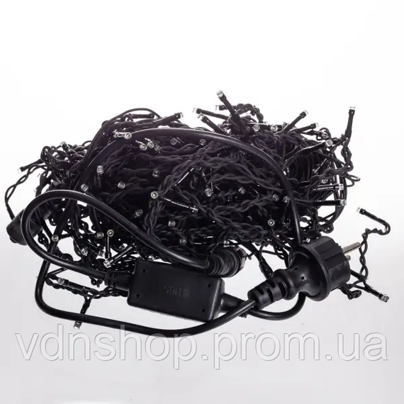 Вулична гірлянда бахрома 12 м 200 led чорний провід чорний провід Білий 12MBW | Зображення 3