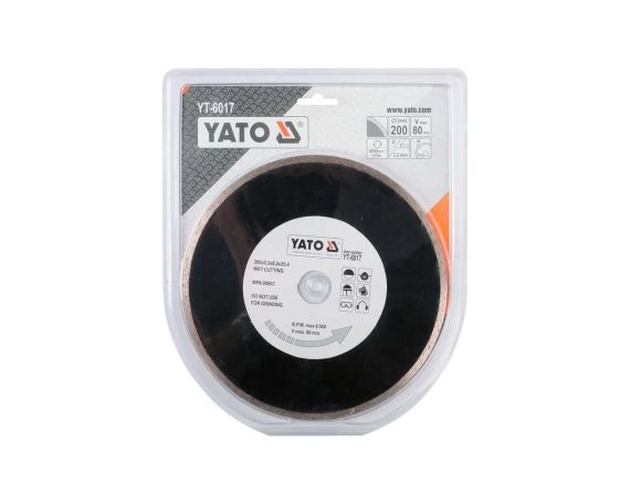 Диск відрізний алмазний суцільний 200 мм YATO YT-6017, 2.2х5.3 мм, 25.4 мм | Зображення 2