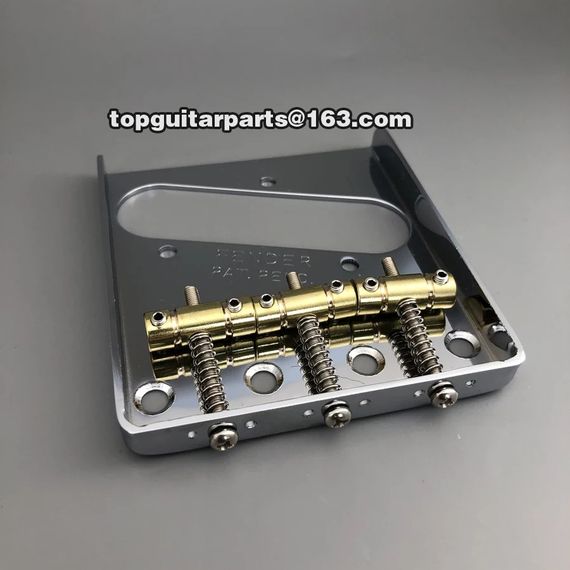 Гітарний Бридж фіксований струнодер для електрогітари гітари Fender Pat. Pen Telecaster хром | Зображення 4