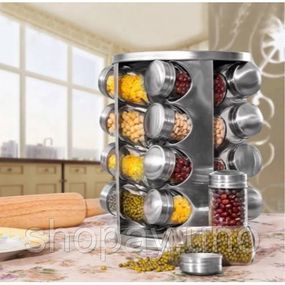 Карусель для спецій Spice carousel 16 відсіків. Контейнери для спецій