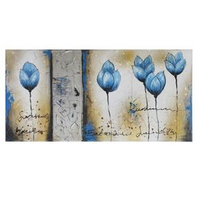 Картина. Синие цветы. Ручная работа QP9