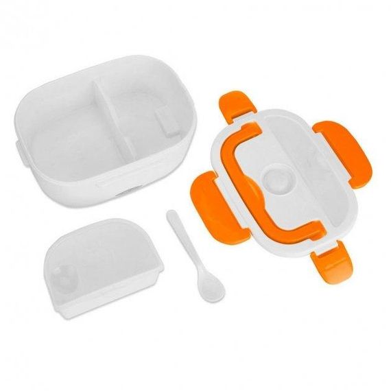 Электрический ланч-бокс контейнер Electronic Lunchbox YS 001 40 W с подогревом термос для еды оранжевый | Зображення 3