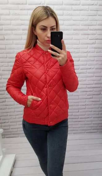 Куртка з ефектом стьобання, арт.310, червоний | Зображення 6