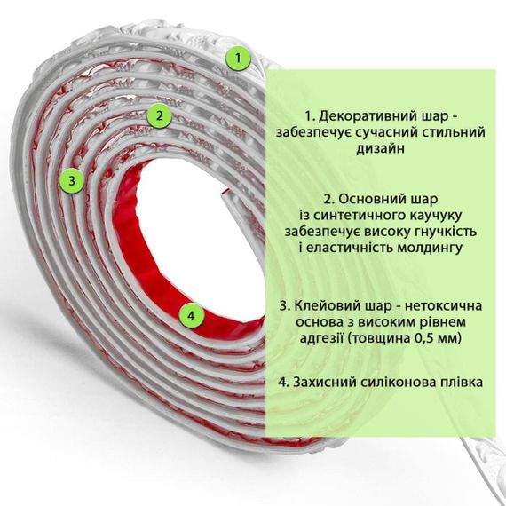 Молдинг 4950х20х7 мм Белый SW-00002677 | Зображення 2