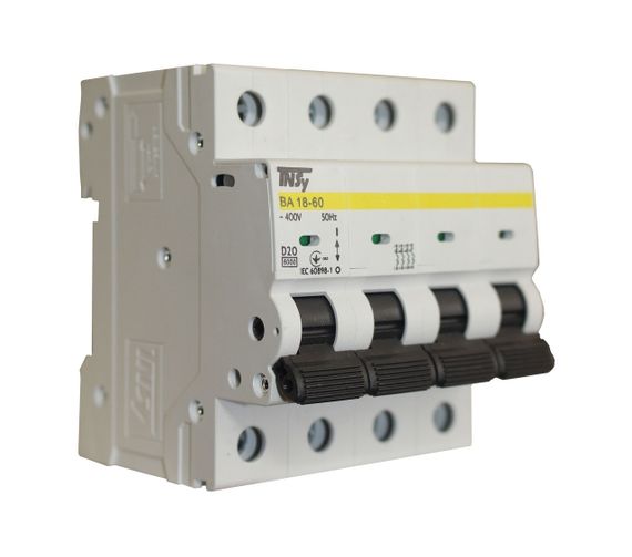 Автоматический выключатель ВА18-60 4Р 20А 6кА х-ка D Ny95504819