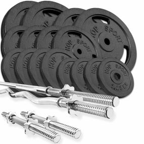 Набір STRONG 119кг з прямим, W-подібним і гантельними грифами