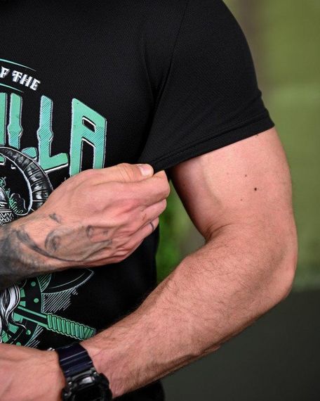 Тактична потоотводна футболка Valhalla black ПП7703 | Зображення 3