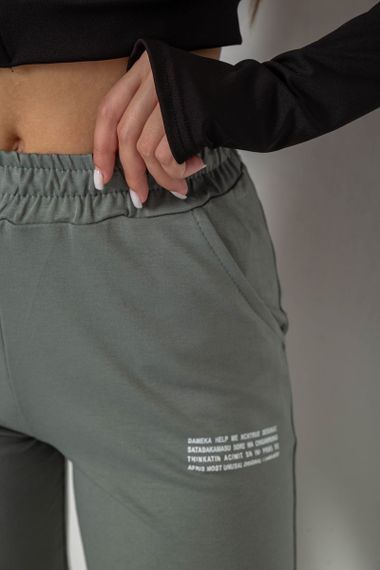 Спортивные штаны женские  -уценка, цвет оливковый, 238R5052-1-U-2 | Зображення 9