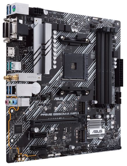 Материнcька плата ASUS PRIME B550M-A WIFI II sAM4 B550 4xDDR4 M.2 HDMI DP D-Sub Wi-Fi BT mATX 90MB19X0-M0EAY0 | Зображення 1