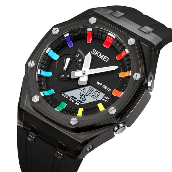 Наручний годинник Skmei 2100BKWT Black-White | Зображення 1