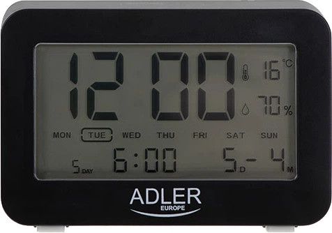 Термогігрометр Adler AD 1196 Black 15х17х23 см чорний | Зображення 2