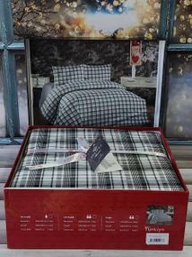 Постельное белье Belizza Classical grey Фланель Хлопок Полуторный размер