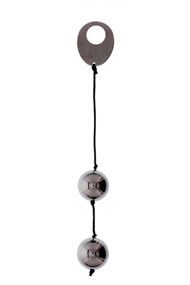 Вагінальні металеві кульки DOMINO METALLIC BALLS, CHROME BLACK