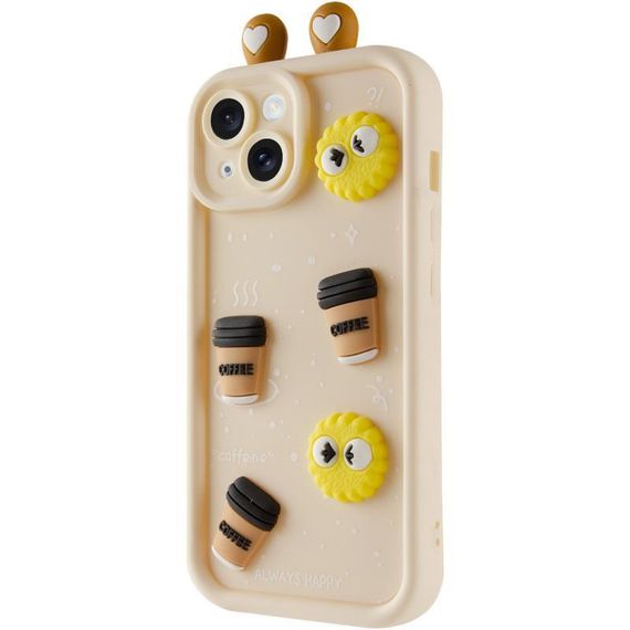 Чехол TPU Toys Case with Ears для Apple iPhone 14 (6.1") Sand