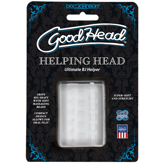 Мастурбатор Doc Johnson GoodHead - Helping Head ULTRASKYN, супер помічниця для мінету | Зображення 1