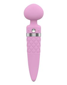 Вібромасажер 2в1 PILLOW TALK - Sultry Pink, класичний масажер і вібратор з ротацією, підігрів Sex Aura