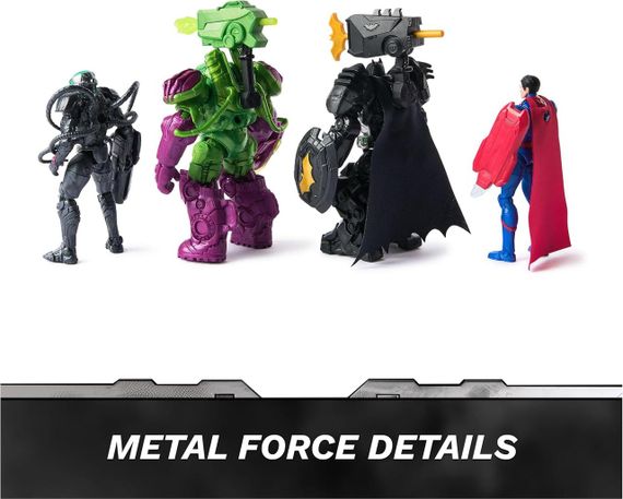 Набор фигурок DC Comics Metal Force Team Up: Бэтмен, Супермен, Брейниак и Лекс Лютор | Зображення 4