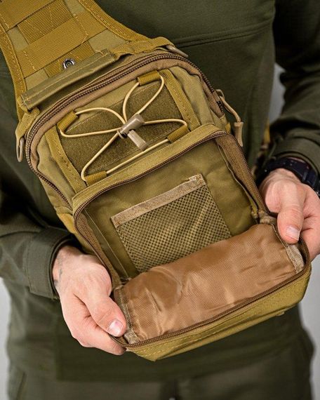 Тактична дорожня сумка нагрудна laser койот ПП4625 | Зображення 1