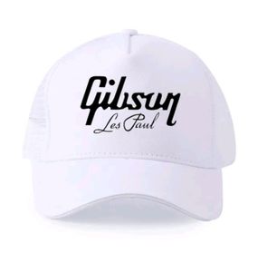 Кепка бейсболка Gibson Les Paul поліестер біла з логотипом літня