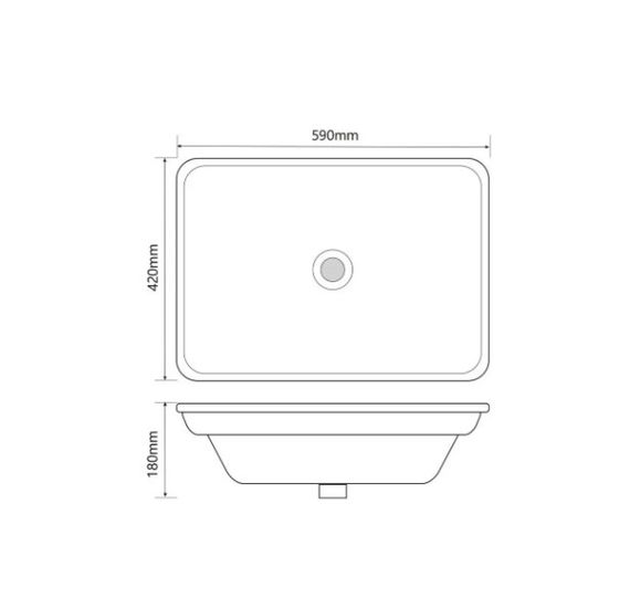 Раковина Mixxus Premium STYLE-1601 з переливом (MP6570) | Зображення 1