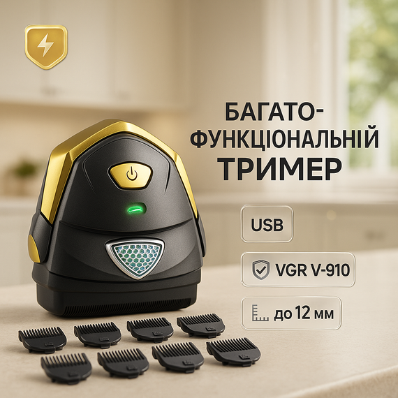 Професійний бездротовий тример VGR V-910, Домашня машинка акумуляторна для стрижки волосся PX-19